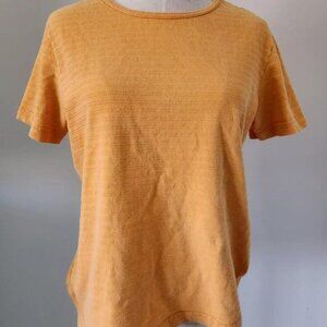 Vintage 90s Kathy Ireland Bright Peach Orange tee. 100% Cotton. Size Medium.